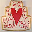 heart cake cookie